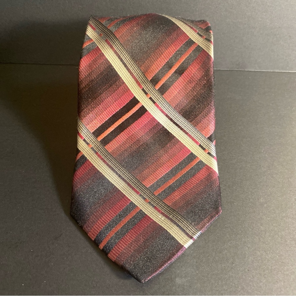 Paul Dione Men’s Multi‎ Colored 100% Silk Tie Striped